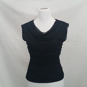 NWOT Black ruched top